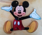 Ξύλινη φιγούρα Μίκυ με κινούμενα χέρια πόδια κεφάλι